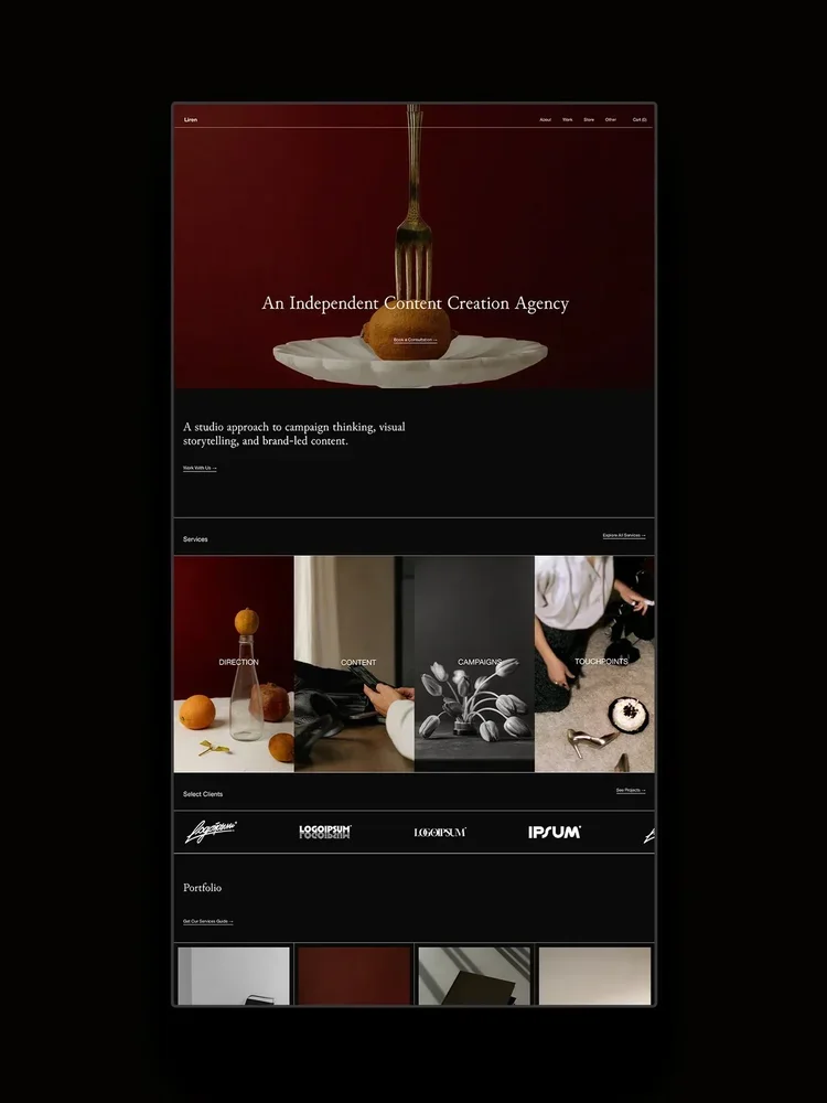 The Liren Squarespace template.