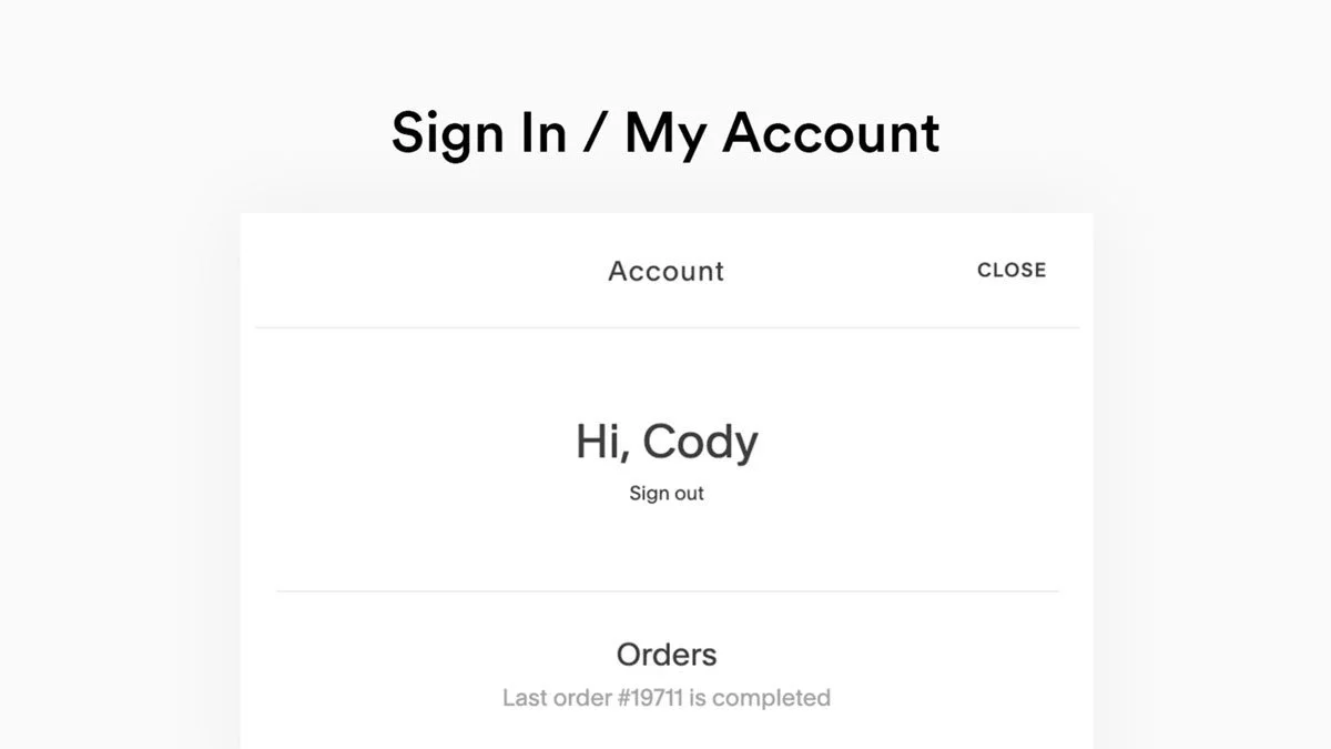 The customer sign in text plugin.