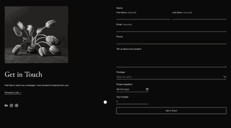 The custom hover cursor included in the Liren template.