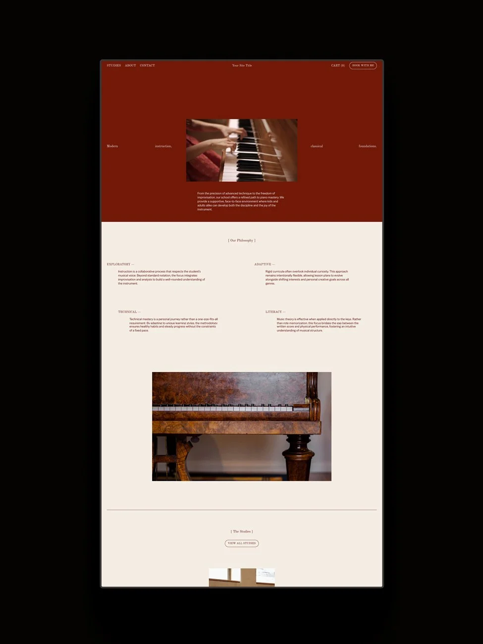 The Julian Squarespace template.