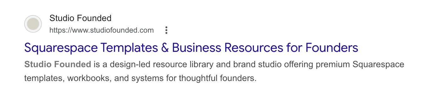 An example of meta data shown in Google search results.