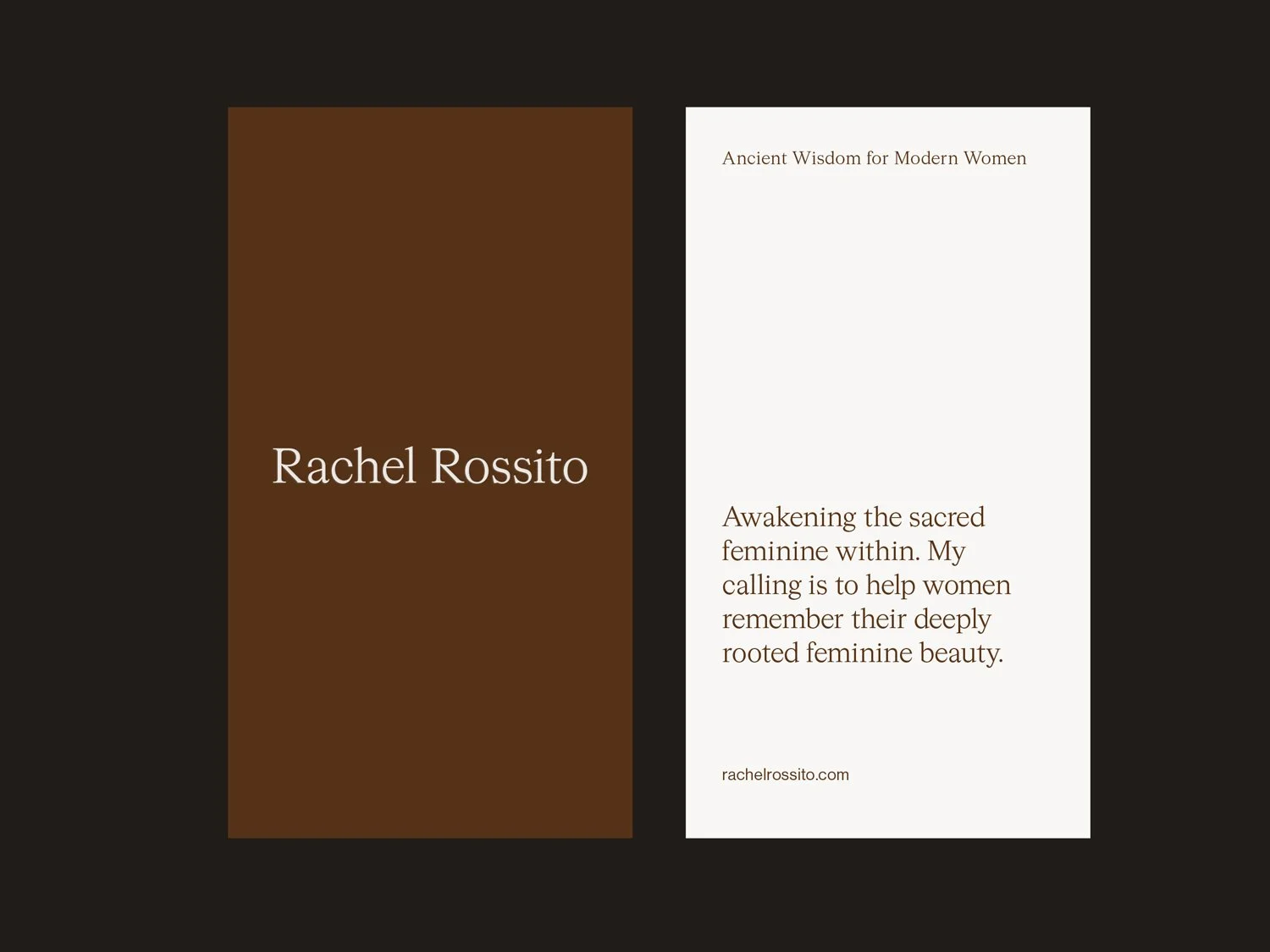 Branding for Rachel Rossito.