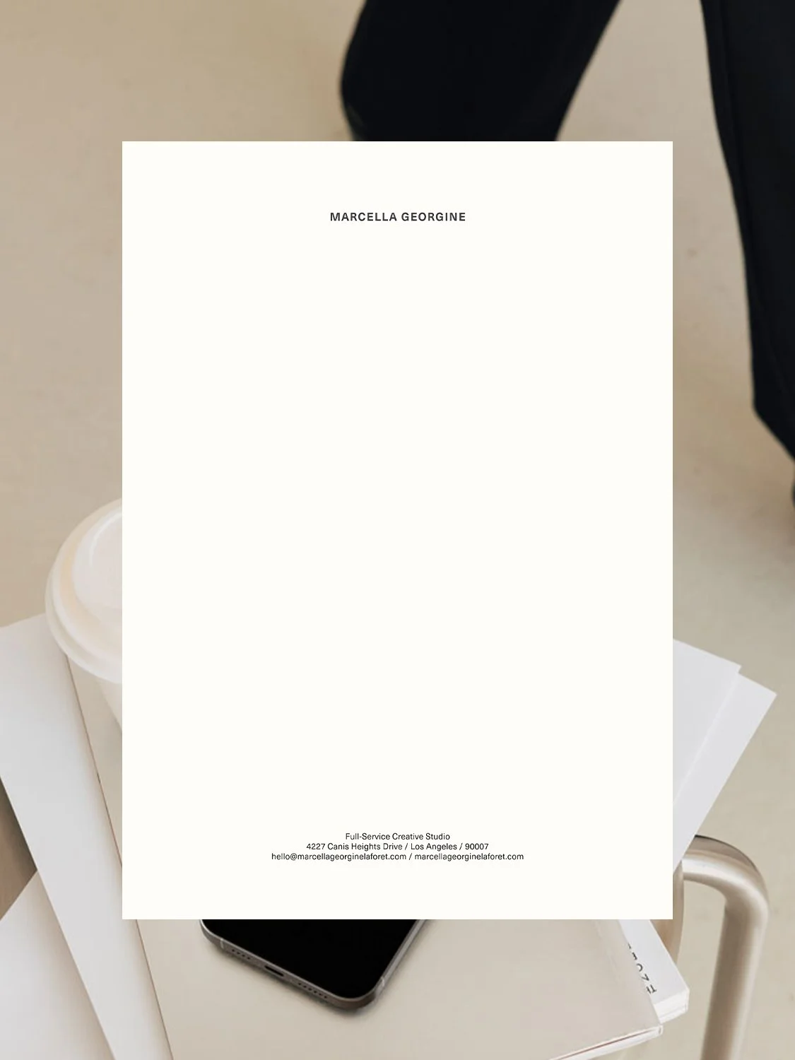 The Marcella letterhead template.