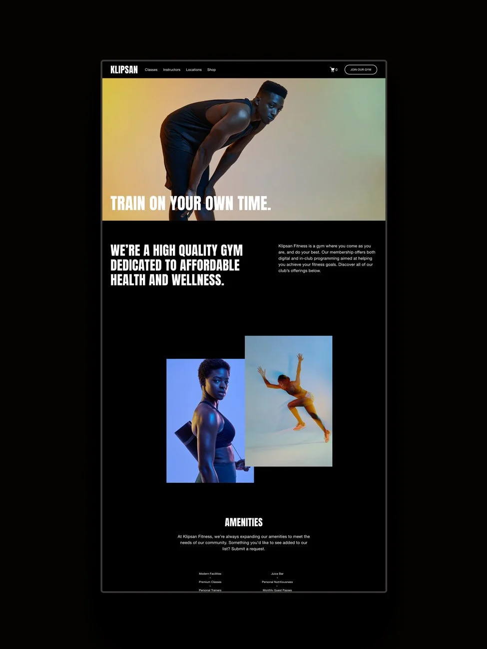 The Klipsan Squarespace template.