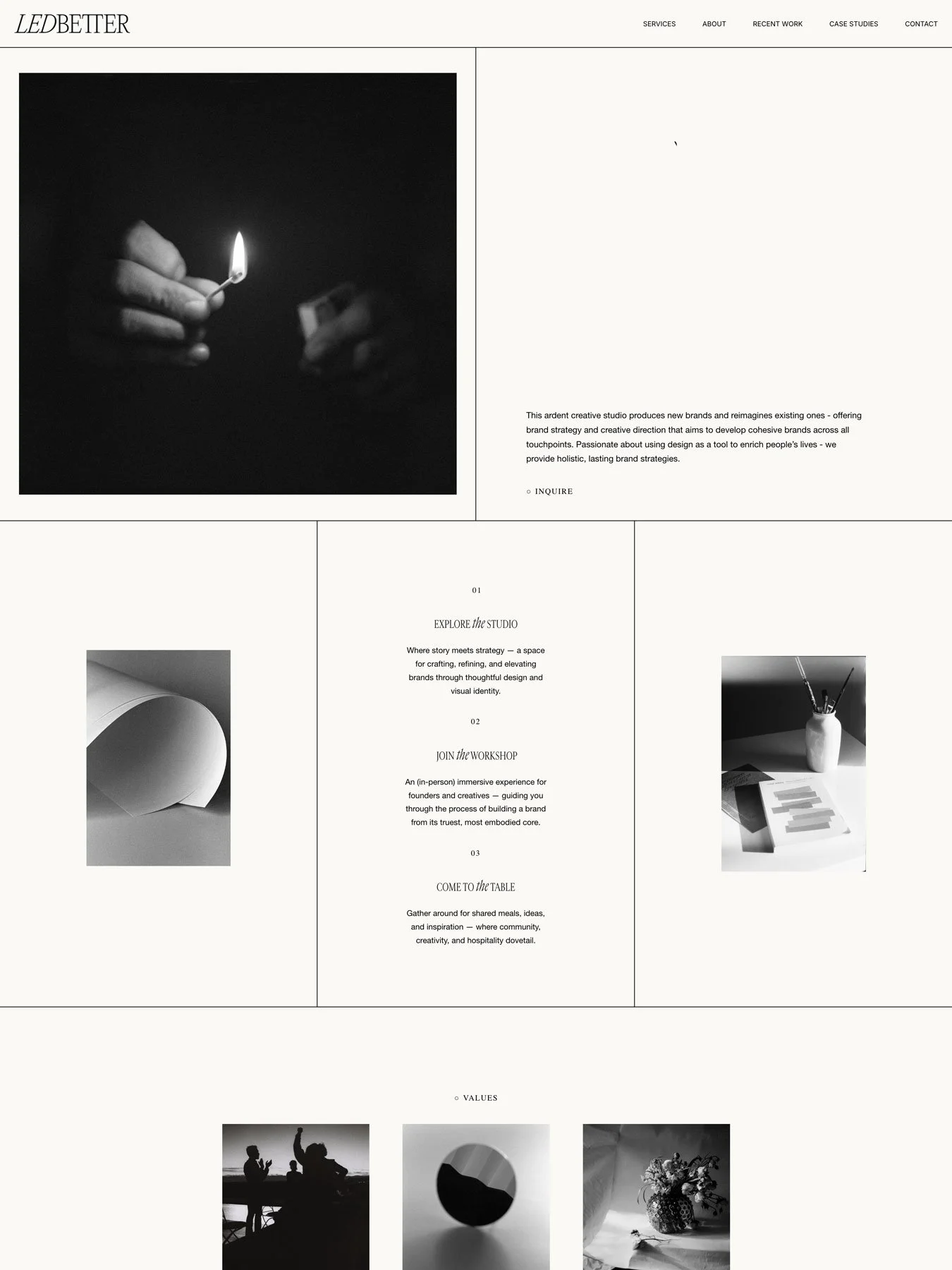 The Lauren Ledbetter website Home Page.