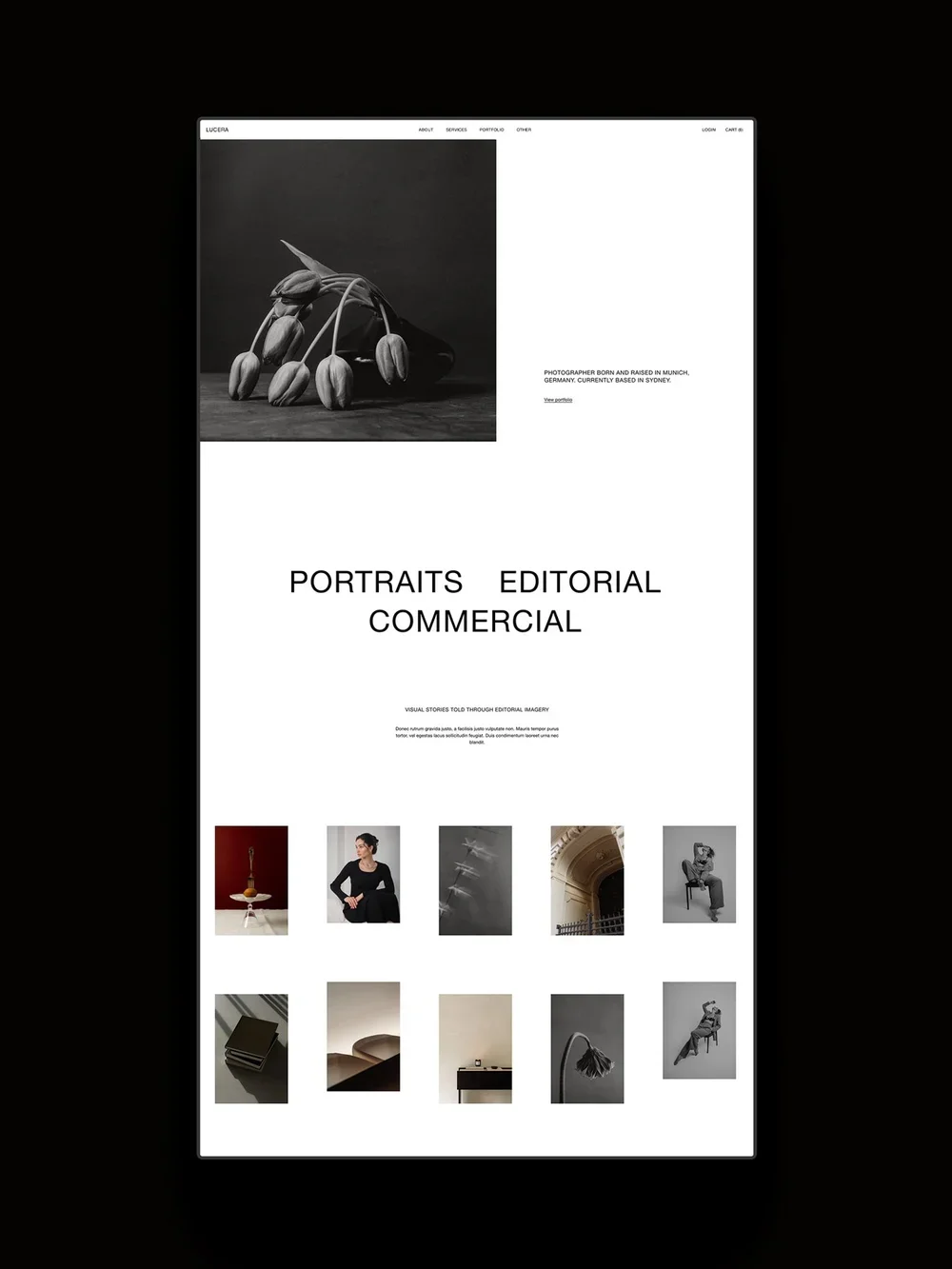 The Lucera Squarespace template.
