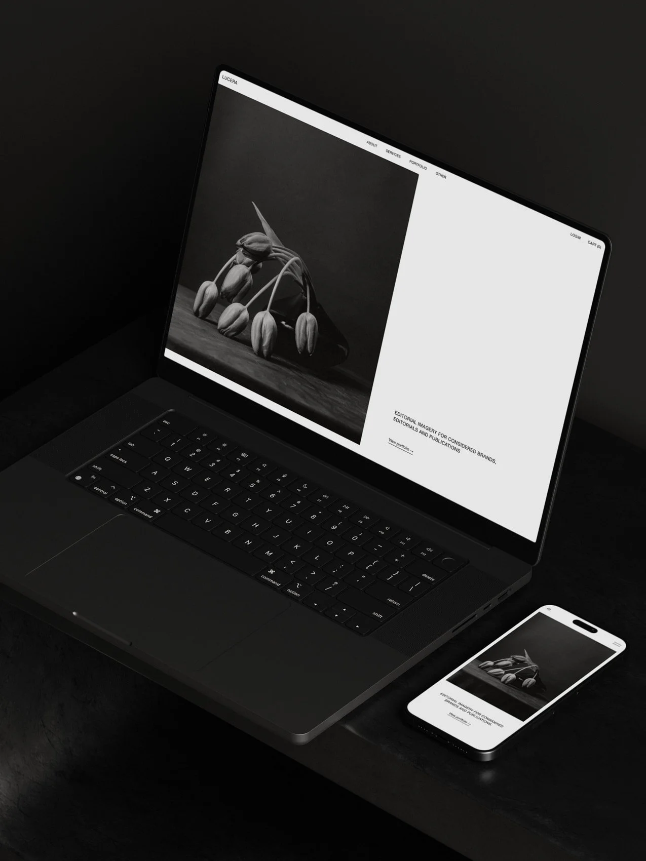 A Squarespace website design.