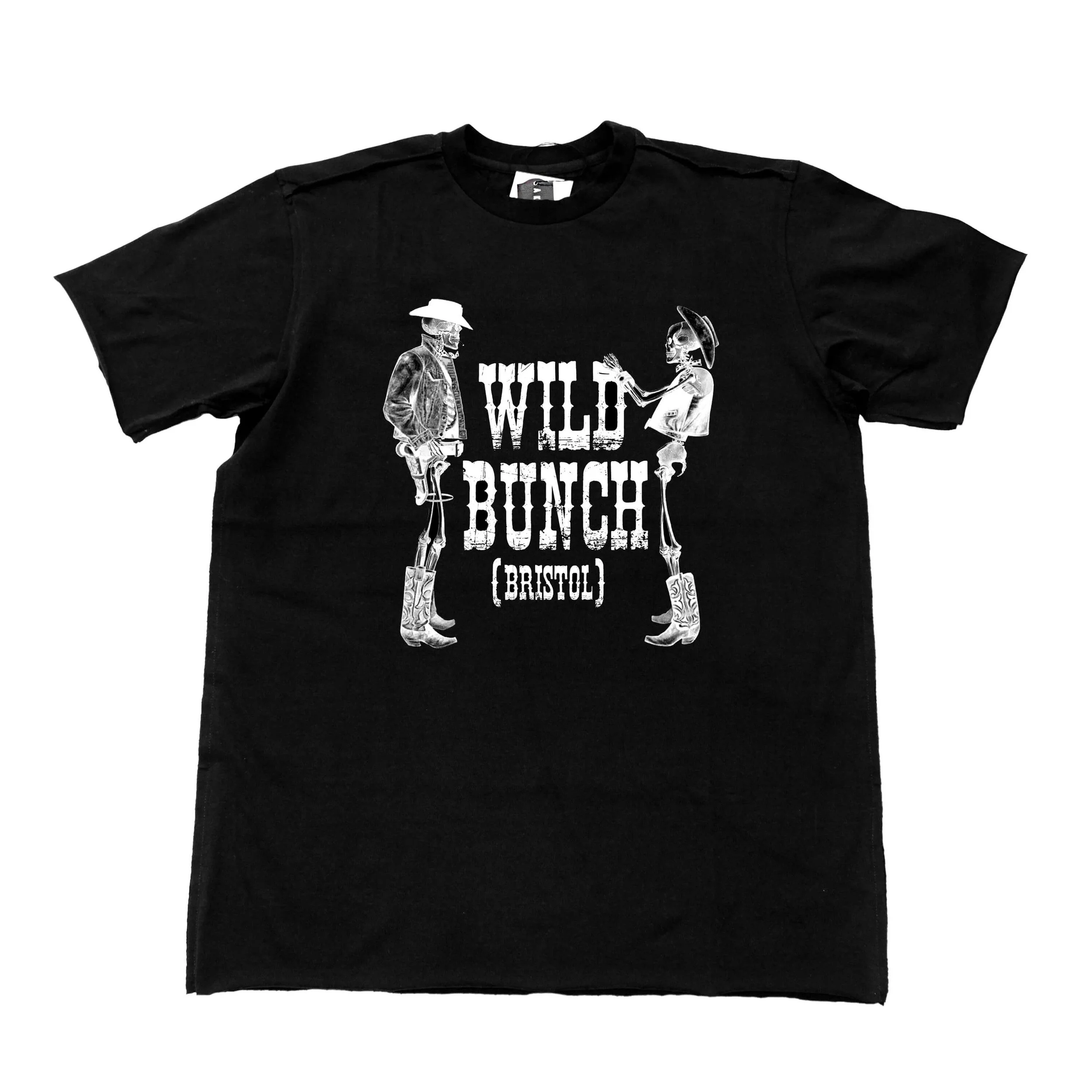 T-SHIRT - BLACK  / COWBOYS  PRINT  / WILD BUNCH BRISTOL - FRAGMENT - AKA SIX - COLLAB