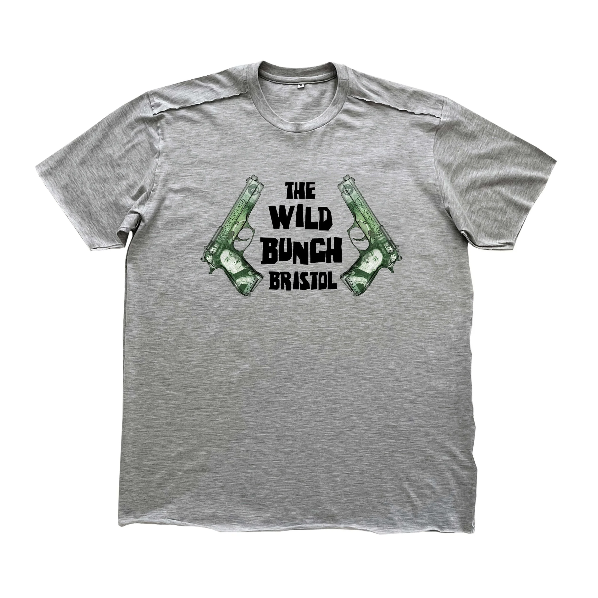 T-SHIRT - GREY - GUN PRINT / WILD BUNCH - FRAGMENT - AKA SIX - COLLAB