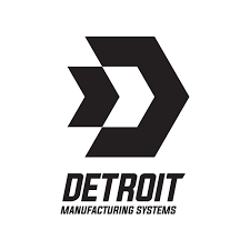 Logo of Detroit Manufacturing Systems featuring a stylized letter 'D' design above the company name in black text.