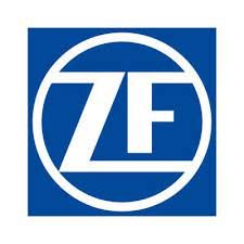 ZF logo, blue square with white lettering