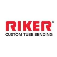 Logo of Riker Custom Tube Bending, featuring the company name in red text on a white background.