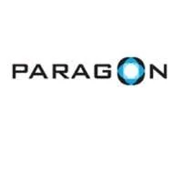 Paragon logo with a blue and white geometric design inside the letter 'O'.