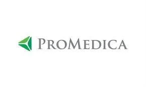 ProMedica logo with green emblem and text on a white background.