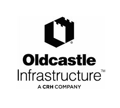 Oldcastle Infrastructure logo with a castle-like icon and the text 'Oldcastle Infrastructure, A CRH Company.'