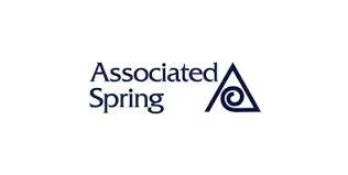 Logo of Associated Spring with a spiral triangle design.