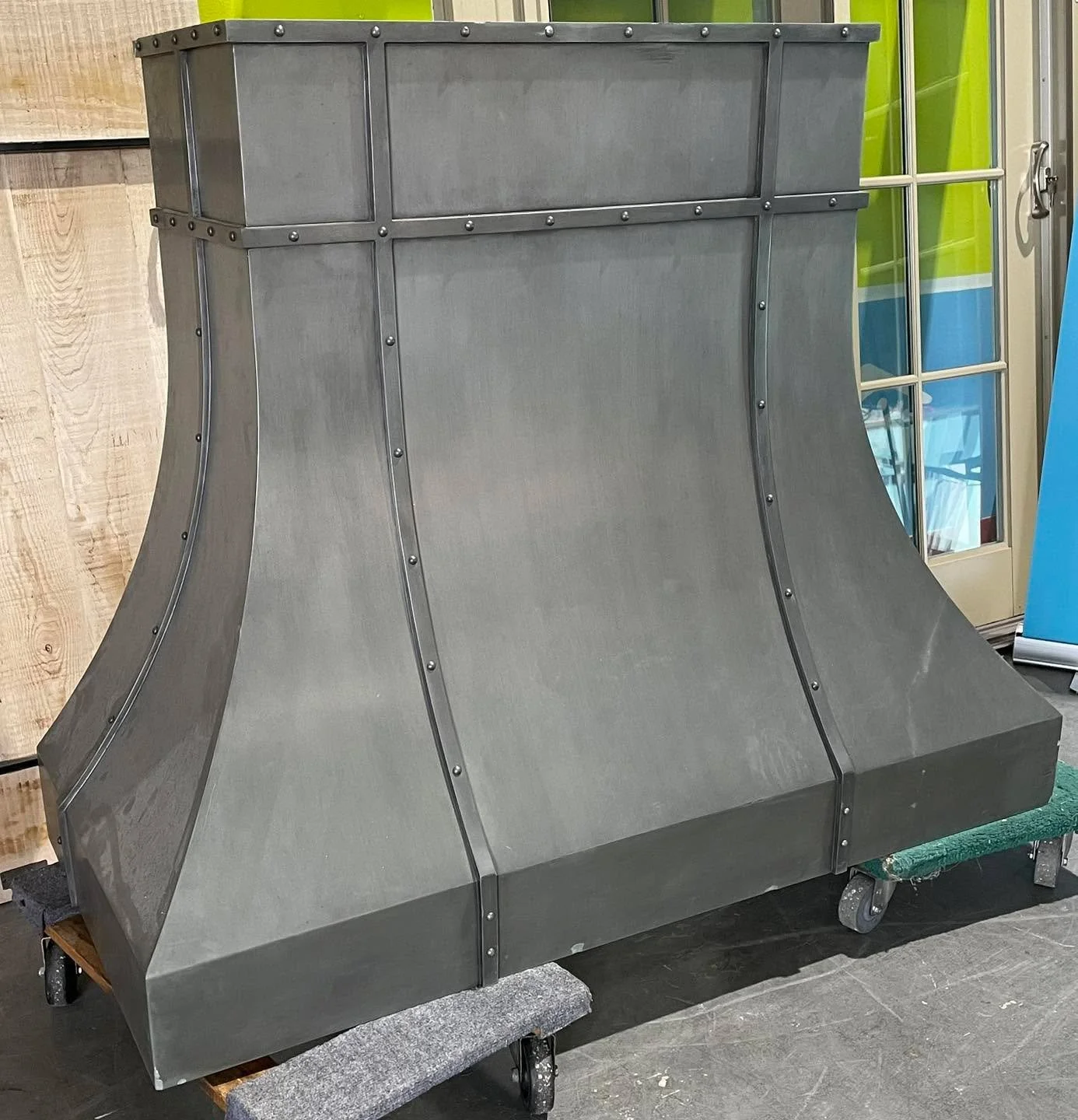 Huge heavy vent hood cover $1500 - measure about 56&rdquo; wide x 48&rdquo; tall, made of plaster or concrete, very heavy, it was hung with 4 chains from bracing in the ceiling.