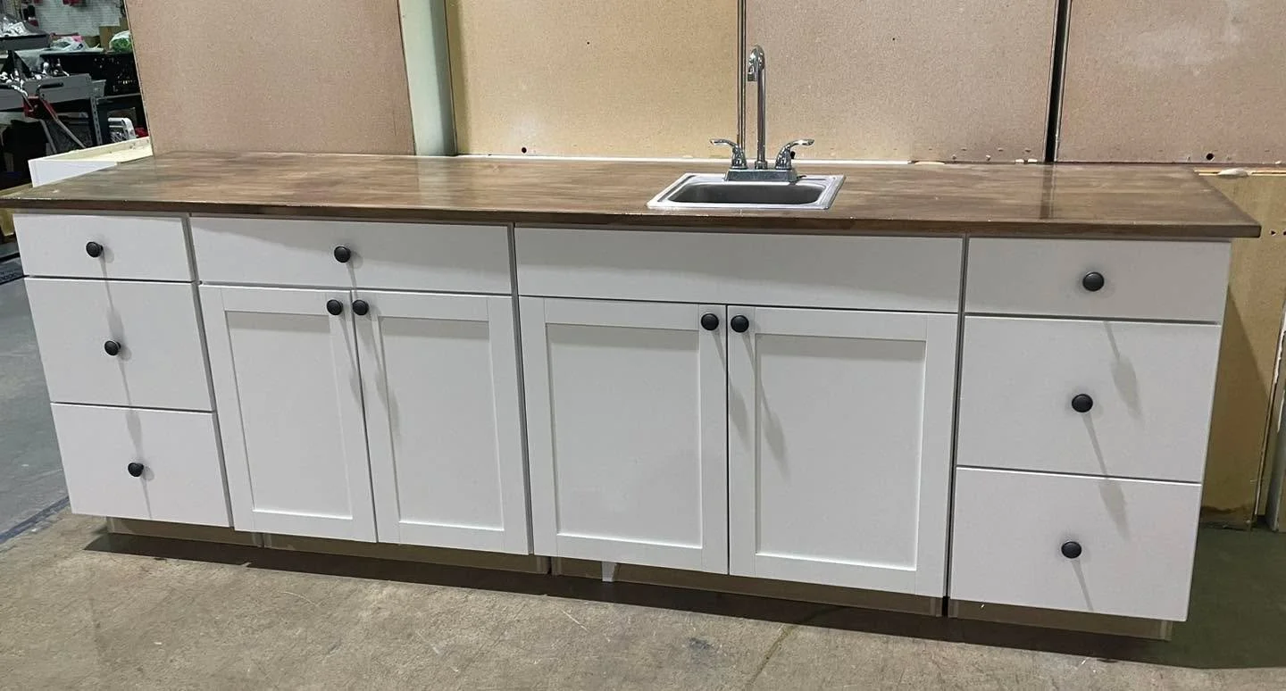 Bar cabinet set $600 - 105&rdquo; long with counter and bar sink