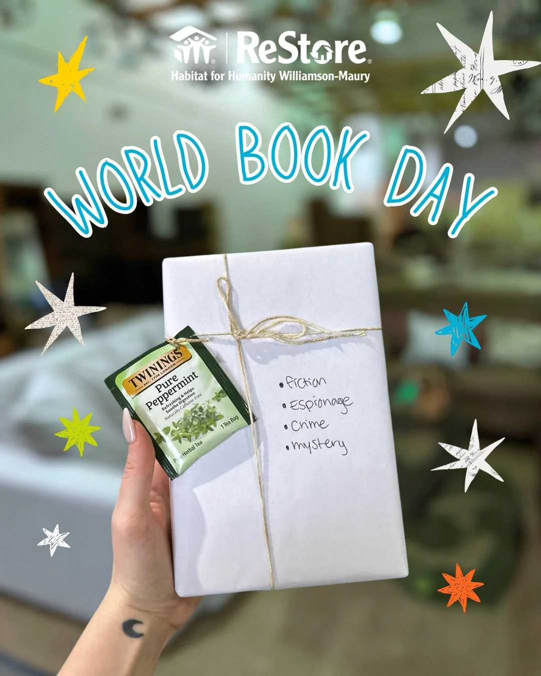 Today is World Book Day! 📖

Beyond home goods, our shelves are stocked with books for every age and interest! 

Find your next favorite read (and maybe even a cozy chair to go with it), then settle in and enjoy.