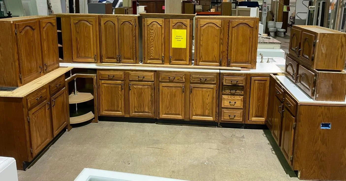 Oak cabinet set $1500