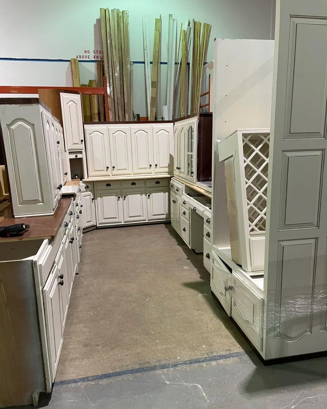Kitchen cabinet set $1200 - larger sections but still a lot of cabinets