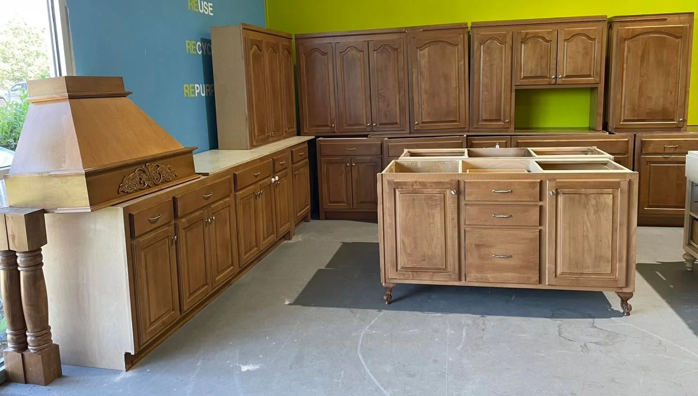 Kitchen cabinet set $2700 - about 36&rsquo; of base cabinets, also includes oven and fridge cabinets (not pictured).