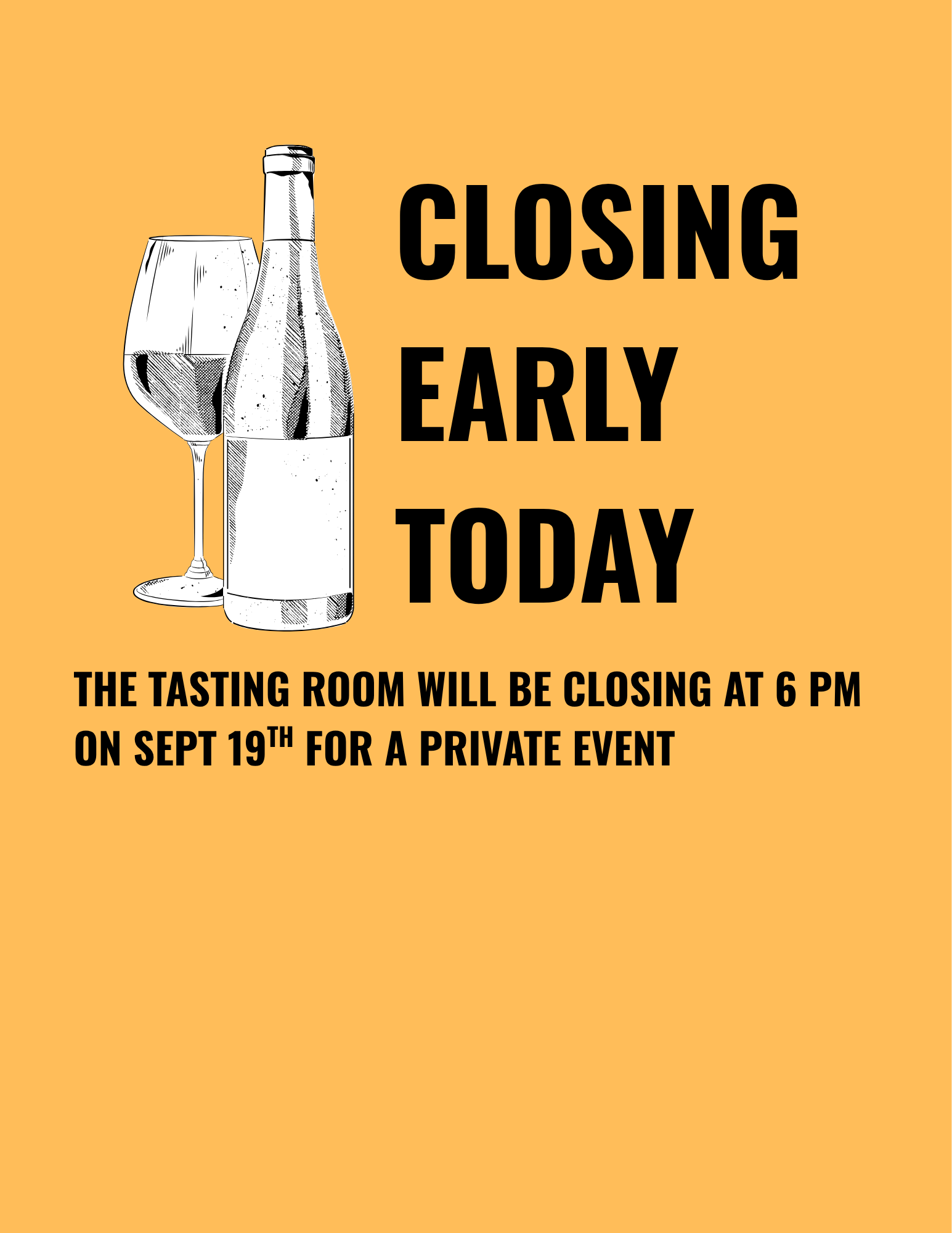 Closing Early for Private Event