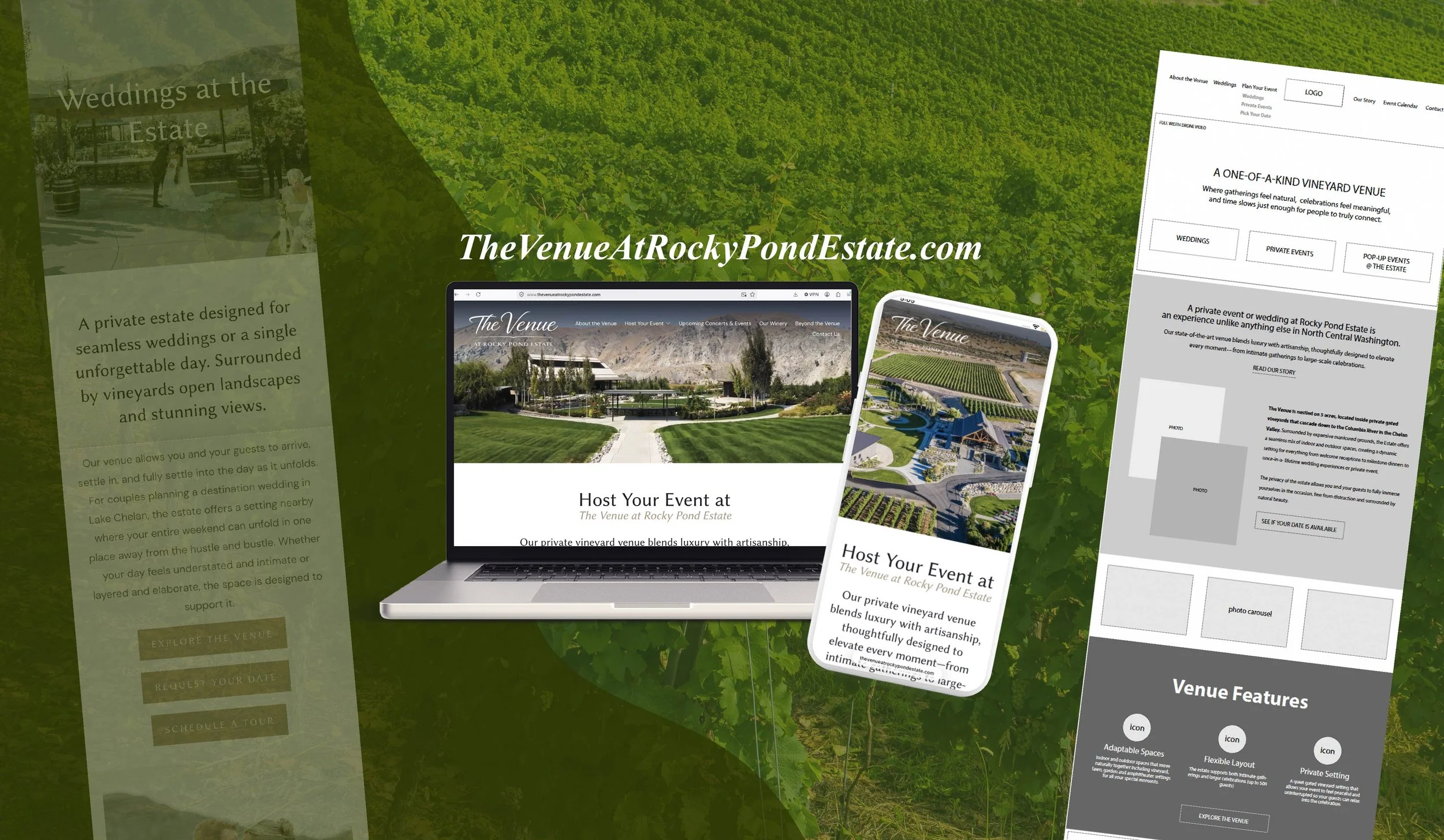 Website Design for Event Venue in Orondo, WA