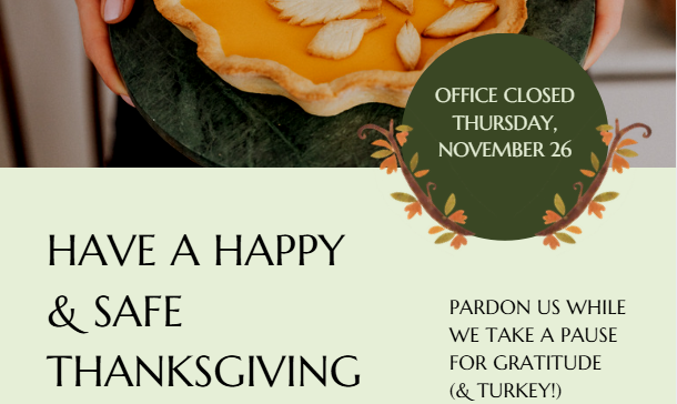 FCCD Office Closed: Thanksgiving