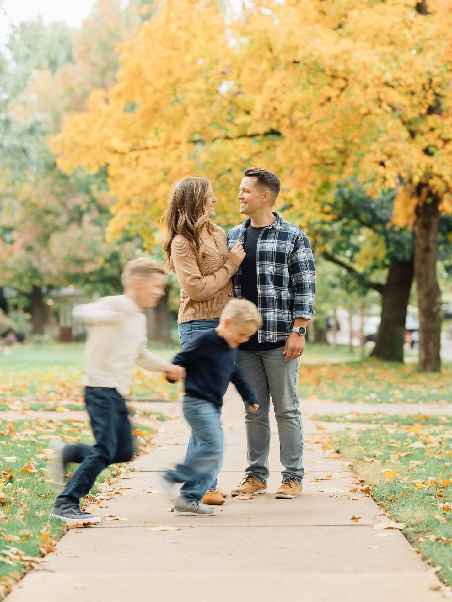 These last few weeks have felt like one big blur. Maybe it&rsquo;s fitting that one of my favorite photos from this season is of kids running circles around their parents in a happy whirl of fall color. That pretty much sums up the energy of the last