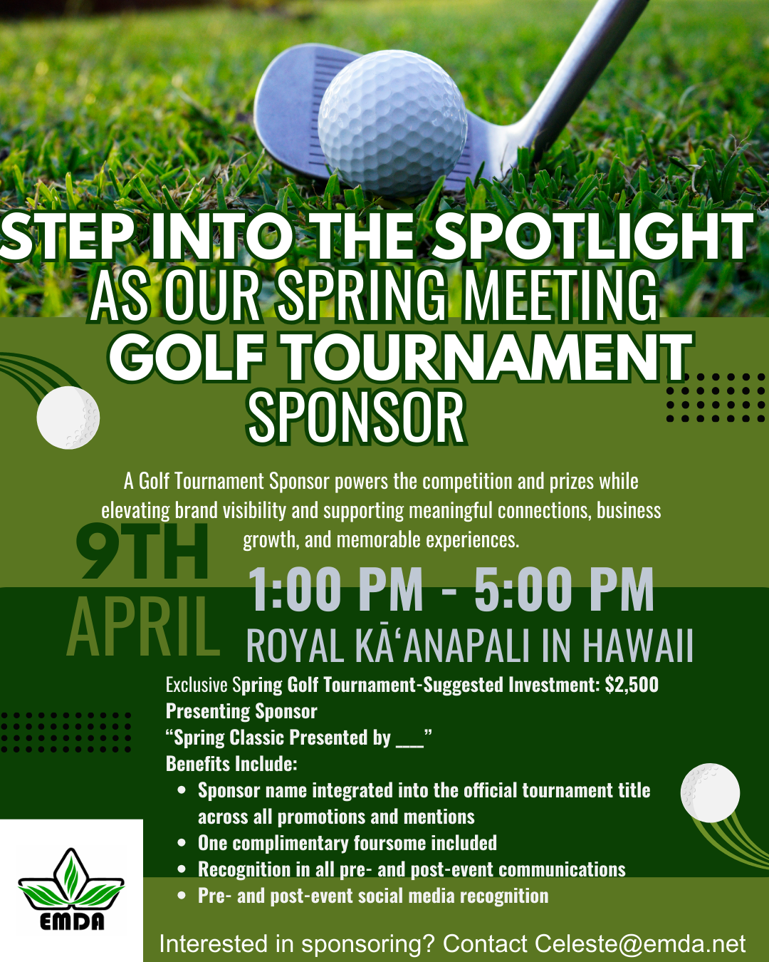 Put Your Brand on the Course: EMDA Spring Meeting Golf Tournament Sponsorship