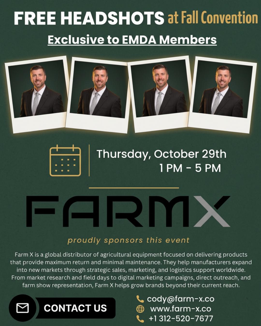 Get a Fresh Professional Headshot at the EMDA Fall Convention