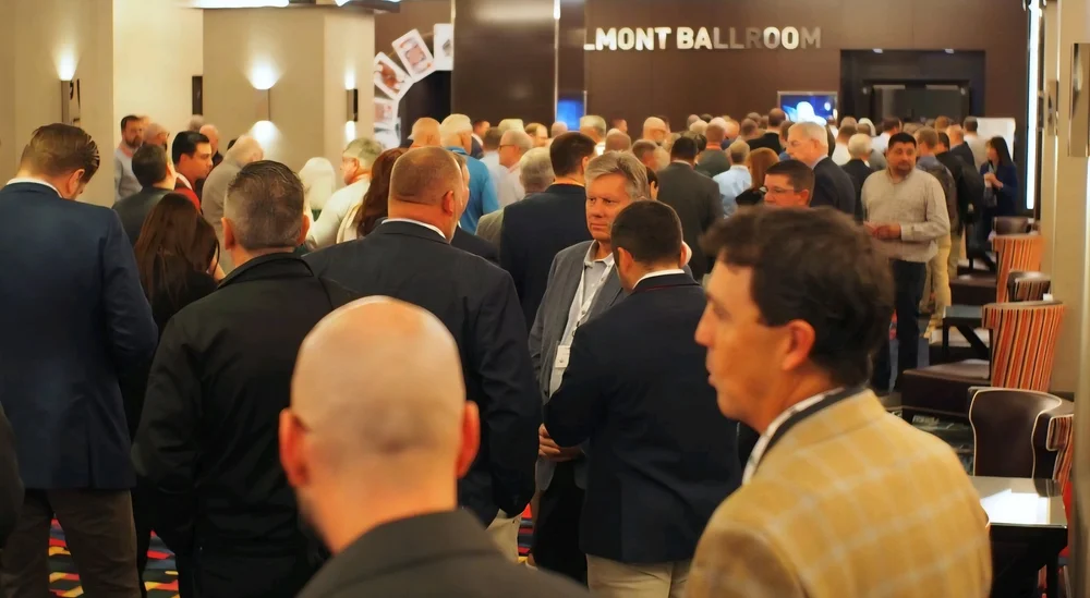 Equipment industry professionals meeting and networking at an EMDA event