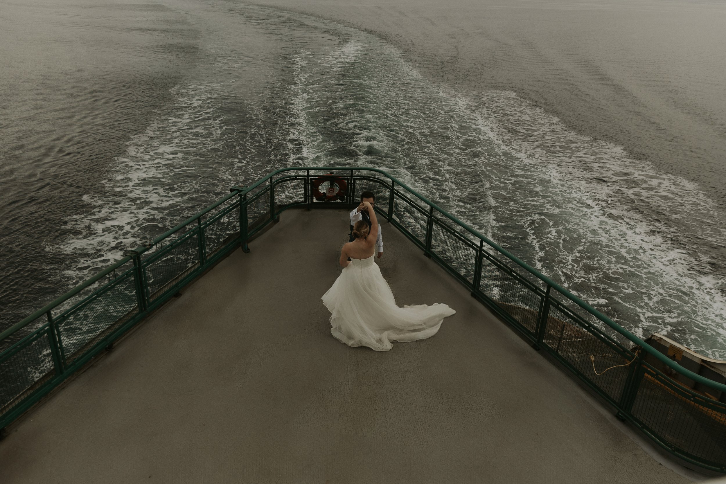 Moody Pacific Northwest Elopement: A Ferry, A Farm, + Fries