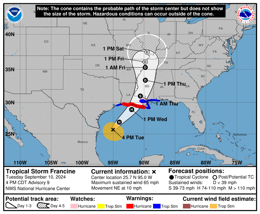 Looking for more rain after Francine…