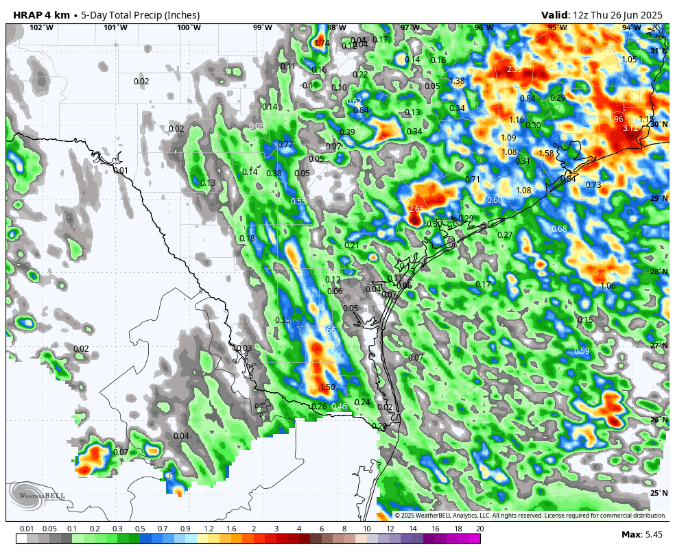 Not a bad rain week for some…