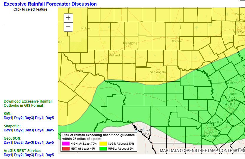 Best rain odds have shifted north.