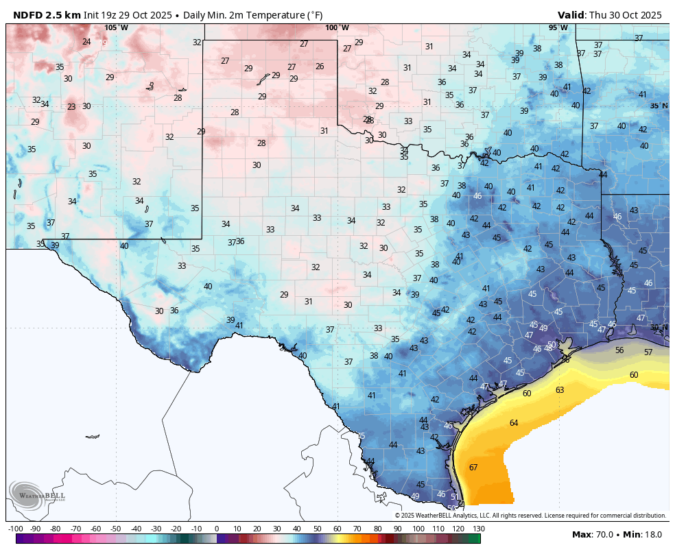 A chilly night ahead!