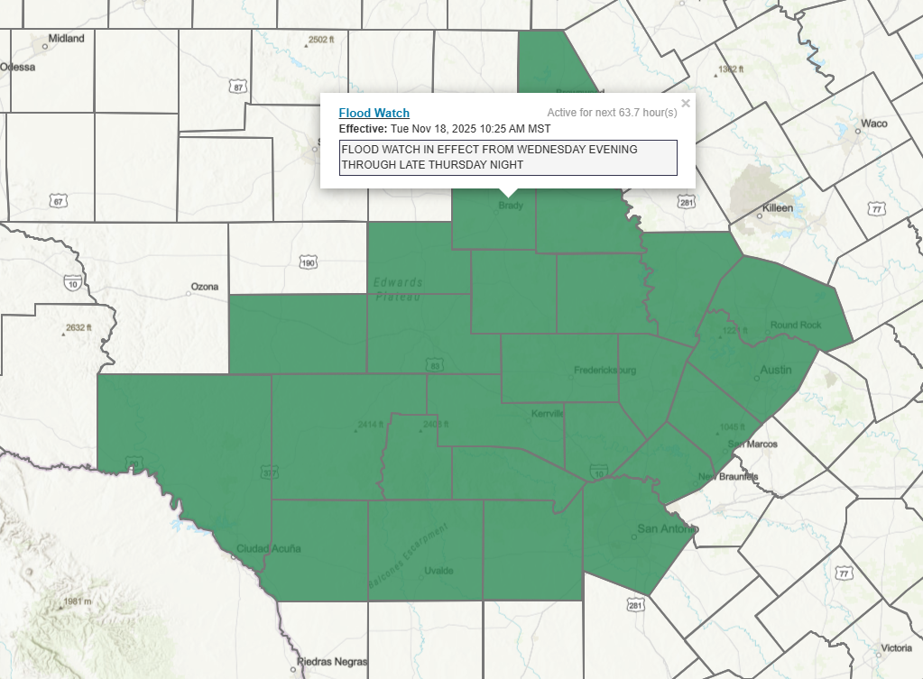 Flood Watch now in effect.
