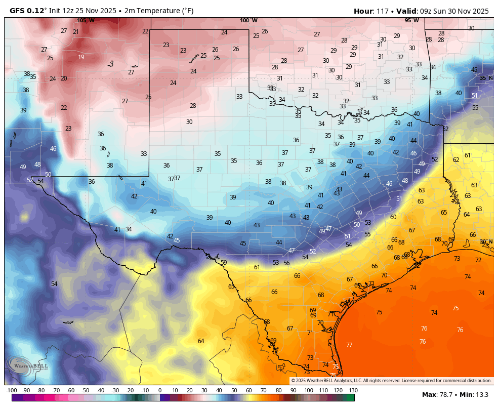 Colder next week with a chance for precipitation starting this weekend.
