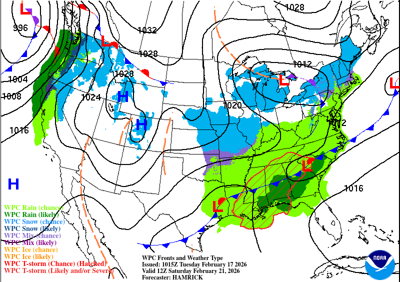 Warm all week with a break on Saturday…