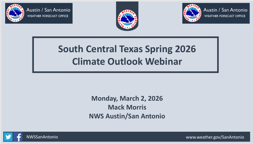 South Central Texas Spring 2026 Climate Outlook
