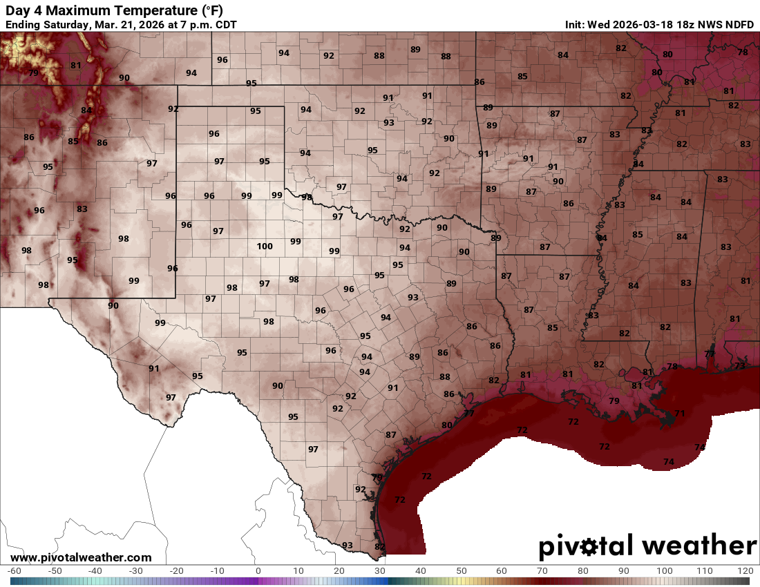 Hot and Dry weather for the weekend…