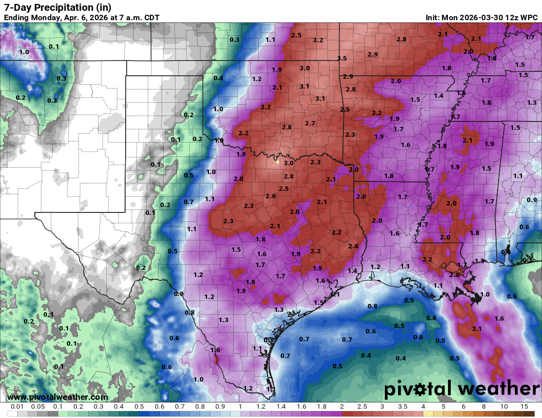 Rain odds continue to look good!