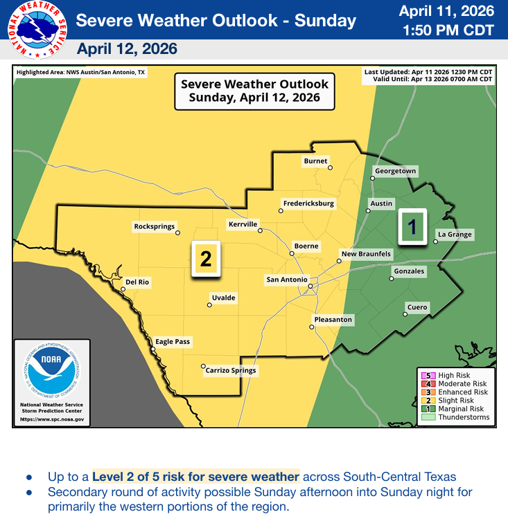 Chances for severe storms are increasing…