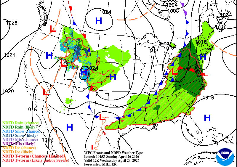 A pattern change by midweek.