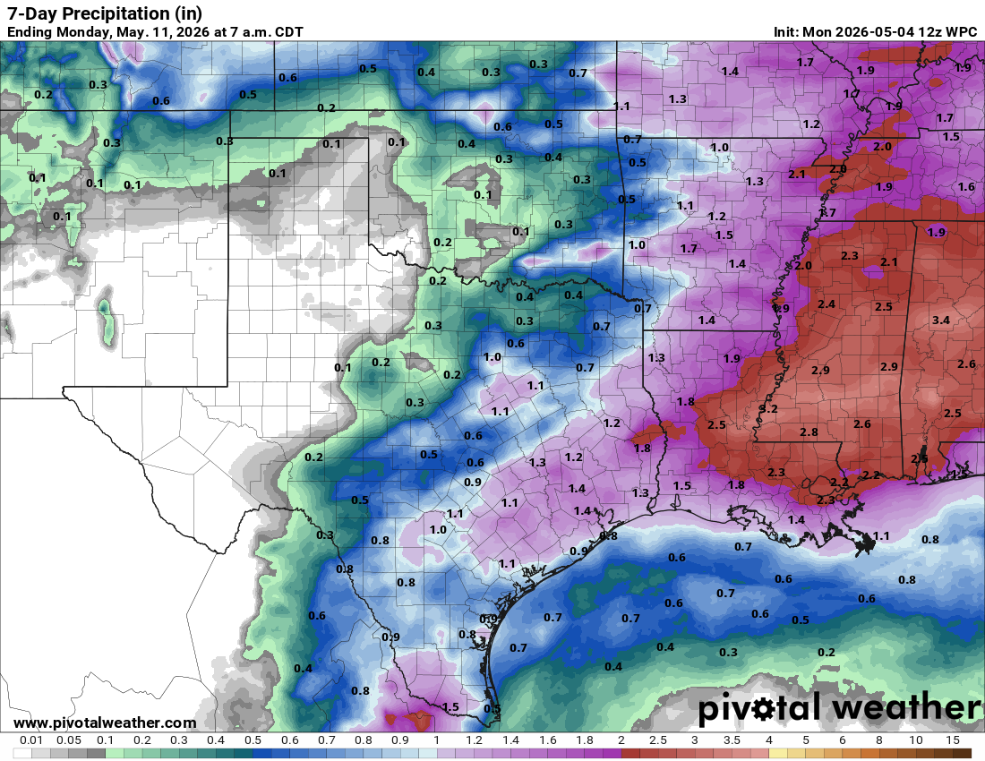 Rain chances coming…totals still a little fuzzy.