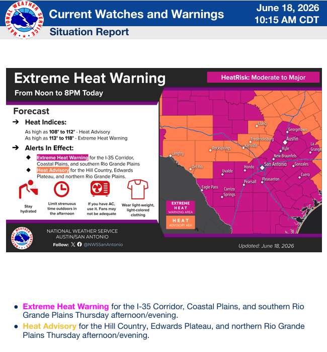 Hot, then a chance for rain.
