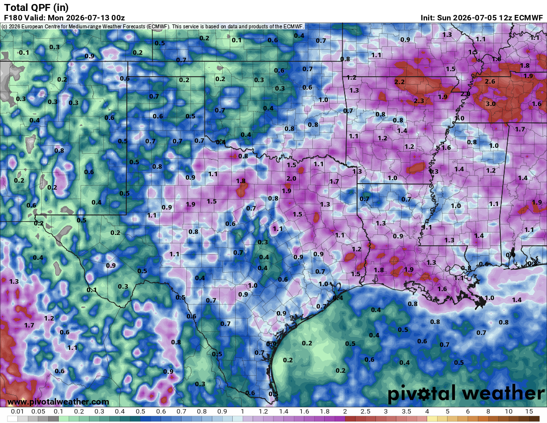 Odds for rain increase this weekend.