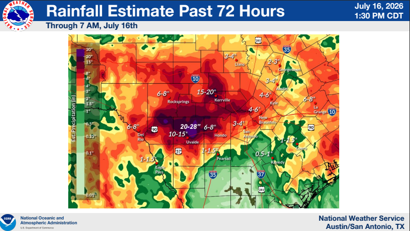Hill Country still has a chance for more flooding.